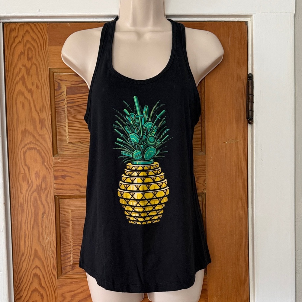 Project X Black Pineapple Grenade Graphic Tank Top
